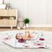 Sweet Jojo Designs Polyester Baby Blanket in Green/Pink/Red | 36 H x 30 W in | Wayfair Blanket-WatercolorFloral-WN-PK
