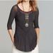 Free People Tops | Free People Weekends Gauze Layer Top (Nwot) | Color: Gray/Red | Size: Xs