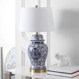 World Menagerie Lillis 28" Table Lamp Set Ceramic/Fabric in Blue/White | 28 H x 16 W x 16 D in | Wayfair C3174424CB544E2BBB69B0F3A384FC46