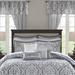 Darby Home Co Dory Microfiber Traditional 24 Piece Damask Comforter Set Polyester/Polyfill/Microfiber in Gray/White | Wayfair DBHM3766 41611805