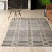 Gray 90 x 0.75 in Area Rug - Mercury Row® Criswell Striped Handmade Tufted Wool Area Rug Wool | 90 W x 0.75 D in | Wayfair