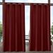 Red Barrel Studio® Breanna Solid Color Semi-Sheer Indoor/Outdoor Grommet Curtain Panels Polyester in Red/Brown | 84 H in | Wayfair