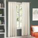 Wayfair Basics® Berwick Linen Blend Semi-Sheer Rod Pocket Curtain Panel Polyester/Linen in White/Brown | 63 H in 3B40DAE6A2014B17824A6E046AA6F39B