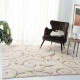 White 48 x 1.2 in Area Rug - Ophelia & Co. Deanna Floral Cream Shag Area Rug | 48 W x 1.2 D in | Wayfair ALCT1013 32931438