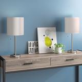 Wade Logan® Baljit 19.5" Table Lamp Set Metal in Gray/White | 19.5 H x 8.5 W x 8.5 D in | Wayfair F83AAB9BF70A49F598002BDA6C511659