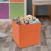 Sorbus Home Storage Fabric Cube or Bin Fabric in Orange/Green/Indigo | 10.5 H x 11 W x 11 D in | Wayfair STRG-BIN-PGO-6PK