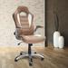 Inbox Zero Techni Mobili High Back Executive Sport Race Office Chair w/ Flip-Up Arms, Camel Upholstered | 49.25 H x 27 W x 29.25 D in | Wayfair