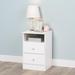 17 Stories Keither 2 - Drawer Nightstand Wood in White | 24.5 H x 16 W x 15.5 D in | Wayfair 9EDC9AC2410A4B44968866A5A3ADFDF0