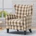 Accent Chair - Alcott Hill® Comptom Indoor/Outdoor Sunbrella Seat/Back Cushion Polyester/Fabric in Brown | 36.25 H x 30.25 W x 30 D in | Wayfair