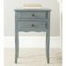 Andover Mills™ Joanna 2 - Drawer Solid Wood Nightstand Wood in Green/Blue | 26.8 H x 18 W x 13 D in | Wayfair 71D9BC5BC67A447C92EE09B61DF46F0D