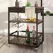 Mercury Row® Zona Bar Cart Wood/Metal in Brown | 32.5 H x 26 W x 18 D in | Wayfair MCRR6499 28690274