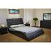 Orren Ellis Mangonia Platform Bed Upholstered/Faux leather in Black | 44.9 H x 44.9 W x 67.7 D in | Wayfair B1136-2CKBK