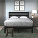 Straus Queen Solid Wood Low Profile Platform Bed Wood in Black Laurel Foundry Modern Farmhouse® | 45.25 H x 63 W x 84.5 D in | Wayfair