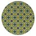 Blue/Green 94 x 0.16 in Indoor/Outdoor Area Rug - Andover Mills™ Brendel Floral Green/Ivory Indoor/Outdoor Area Rug, | 94 W x 0.16 D in | Wayfair