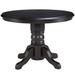 August Grove® Standridge 42" Solid Wood Pedestal Dining Table Wood in Black | 30 H x 42 W x 42 D in | Wayfair F99B27B0A957401C832B7C94FD22DE39