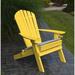 Highland Dunes Ashburt Plastic/Resin Folding Adirondack Chair Plastic/Resin in Yellow | 38 H x 33 W x 38 D in | Wayfair BCMH2252 42476239