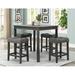 Sand & Stable™ Dereham 4 - Person Counter Height Set Wood/Upholstered in Gray/Black | Wayfair 761AA3A6575C4D91995165B82A5F0690