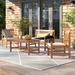 Lark Manor™ Joliet 7 Piece Sofa Seating Group w/ Cushions Wood/Natural Hardwoods in Brown/White | Outdoor Furniture | Wayfair