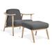 Gus Modern Baltic Chair with Ottoman - KSCOBALT-VELRSS-AN