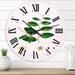 Designart 'Vintage Plant Life XVI' Farmhouse wall clock