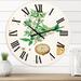 Designart 'Vintage Plant Life X' Farmhouse wall clock