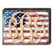 Winston Porter Personalized USA Flag 3 Letter Wall Décor, Wood in Blue/Brown/Red | 12 H x 12 W in | Wayfair 936CF9E34353492A8B8FB1EFB398A4BC