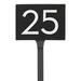 Montague Metal Products Inc. Floating 1-Line Lawn Address Sign Metal in Black | 6 H x 8.5 W x 1 D in | Wayfair HMP-042-L-B-W