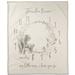 Harriet Bee Giana Plaid Watercolor Elephant Wreath Personalized Milestone Blanket Polyester in White | 50 W in | Wayfair