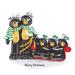 The Holiday Aisle® Bear Sled Family of 5 Hanging Figurine Ornament Plastic in Black/Red/Yellow | 3.5 H x 4 W x 0.5 D in | Wayfair