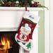The Holiday Aisle® Mrs. Claus Snowcap w/ Custom Name Stocking Polyester in Red/White | 18 H x 11 W in | Wayfair C8808151F161450FA46809AACE04CF35