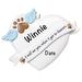 The Holiday Aisle® Pet Memorial Hanging Figurine Ornament Plastic in Blue/White | 3.75 H x 4.75 W x 0.5 D in | Wayfair