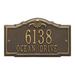 Whitehall Products Gatewood Personalized Standard 2-Line Wall Address Plaque Metal in Yellow/Brown | 8.5 H x 14.25 W x 0.4 D in | Wayfair 2955OG