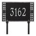 Whitehall Products Boston Personalized Standard 1-Line Lawn Address Sign Metal | 11 H x 16.5 W x 0.375 D in | Wayfair 1894BS