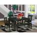 Alcott Hill® Benni Butterfly Leaf Rubberwood Solid Wood Dining Set Wood in Black | Wayfair B6A24CF1A5544EBF88952F068492AA92