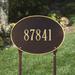 Whitehall Products Hawthorne 1-Line Lawn Address Sign Metal | 27.25 H x 14.25 W x 1 D in | Wayfair 2924OG