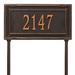 Whitehall Products Gardengate Personalized Grande 1-Line Lawn Address Sign Metal in Brown | 9.5 H x 18 W x 0.375 D in | Wayfair 3288OB