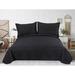 Alcott Hill® Rugeley Microfiber Reversible Quilt Set Microfiber in Black | King Quilt + 2 King Shams | Wayfair 3189A07AA4FC4F18849912D1CE340DC0