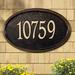 Whitehall Products Concord Oval 1-Line Wall Address Plaque Metal in Black/Yellow | Wayfair 1300BG