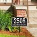 Old Century Forge Legacy Lawn Address Sign Metal in Black | 8.75 H x 14 W x 2.38 D in | Wayfair 3340-BW