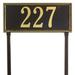 Whitehall Products Egg & Dart 1-Line Lawn Address Sign Metal | 27 H x 23.25 W x 1 D in | Wayfair 6116GG