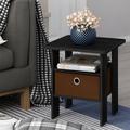 Wrought Studio™ Kenton 1 - Drawer Nightstand Wood in Black/Brown | 17.5 H x 15.5 W x 15.5 D in | Wayfair FD748CE3BCE242B6AE16C9F81EDD47FE