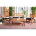 Lark Manor™ Joliet 7 Piece Sofa Seating Group w/ Cushions Wood/Natural Hardwoods in Brown/White | Outdoor Furniture | Wayfair