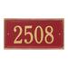 Whitehall Products Masons Personalized Rectangle Standard 1-Line Wall Address Plaque Metal in Brown | 8 H x 15.7 W x 0.4 D in | Wayfair 3330OB