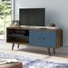 Mistana™ Hal TV Stand for TVs up to 60" Wood in Blue/Brown | 25.59 H in | Wayfair 35C69A8E56C845F1AC6ED9B97C1FED96