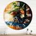 Designart 'Vintage Bicycle and Old Hat On Summer Day' Vintage wall clock