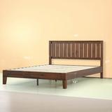 Priage by Zinus Antique Espresso Solid Wood Platform Bed