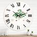 Designart 'Vintage Plant Life XIII' Farmhouse wall clock