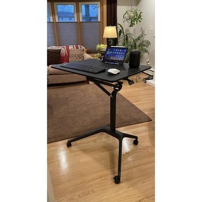 ApexDesk Mobile Pneumatic Laptop Rolling Desk 28” Wide Desktop 33.5” to 45.5” Height Adjustable