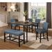 Roundhill Furniture Biony Counter-height 6-piece Espresso Dining Set with Chairs and Bench