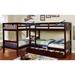 Ness Transitional Twin-over-Twin Wood L-Shaped 2-Piece Bunk Bed with Trundle by Furniture of America